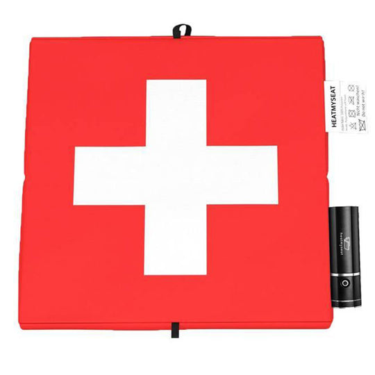 Il cuscinetto riscaldante dello stadio con la bandiera svizzera - Articoli di Swiss Fanshop